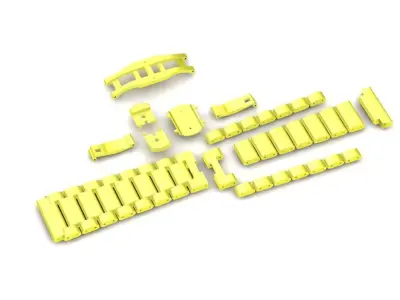 Luxury Metal Watch Bracelet with Deployant Clasp 80a 3D print model