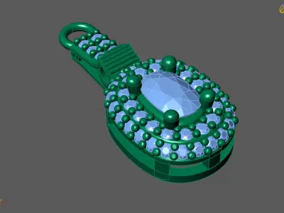 Women Pendants 3DM STL Pendant Renders Details 3D print model 3D print model