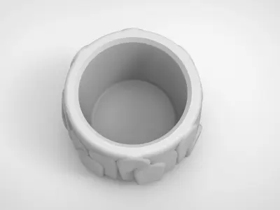 Flower Intentional Shape vase 3D print model