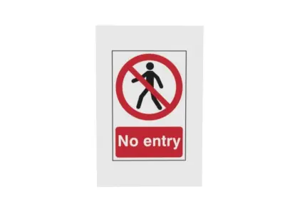 No entry sign Low-poly 3D model