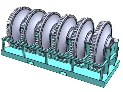 Stand Rack for wheel 785 3D model