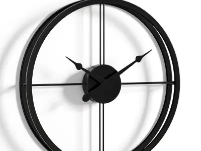 Modern Large Silent Wall Clock 3D model