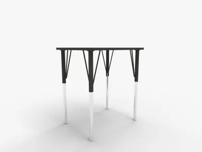 MooreCo Essentials Economy Rectangle Desk in Brown 3D model