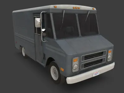 Step Van Low-poly 3D model