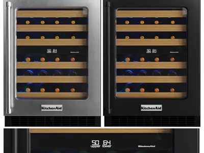 Under Counter Wine Fridges Collection Low-poly 3D model