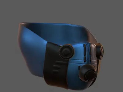 Gas mask helmet 3d model scifi Low-poly  Low-poly 3D model 83