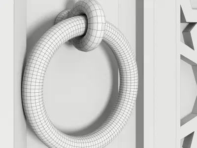 Old islamic door 01 3D model