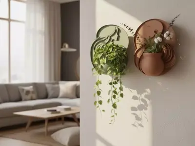 Artistic Wall Planters 3D print model