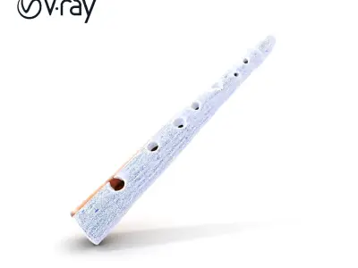 Traditional Bamboo Flute Model Pack Low-poly 3D model