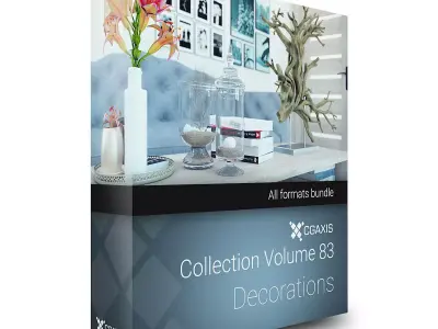 Decorations basket with towels 3D model