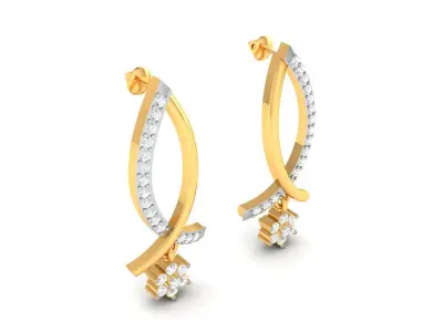 Diamond Earring 3D print model get