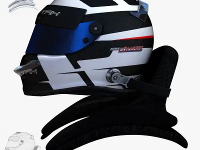 Lotterer helmet 2017 2018 Low-poly 3D model