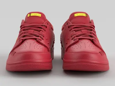 Air Jordan 1 Low Method of Make Gym Red Metallic Gold Low-poly 3D model