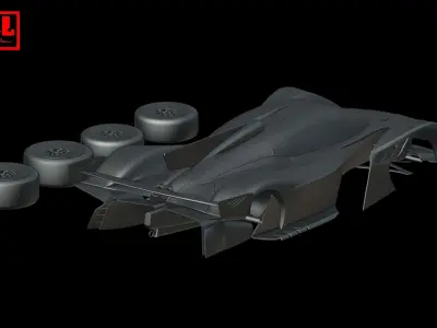 Aston Martin Valkyrie AMR Pro 2021 3D print model