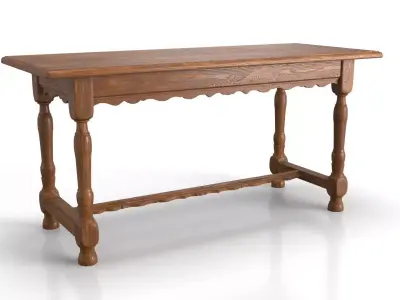 French 19th Century Bench 3D model