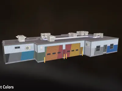 Warehouse 01 Model - Game Ready Low-poly 3D model