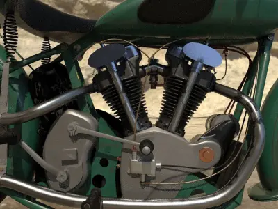 Motorcycle model BSA Y 13- 750  3D model