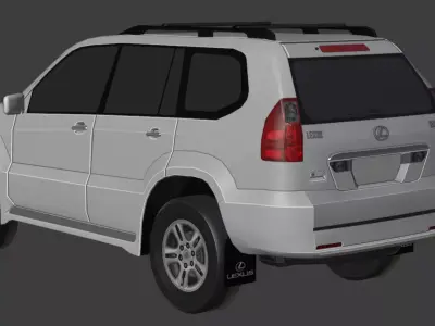2006-2009 Lexus GX470 3D model Game Ready Low-poly 3D model