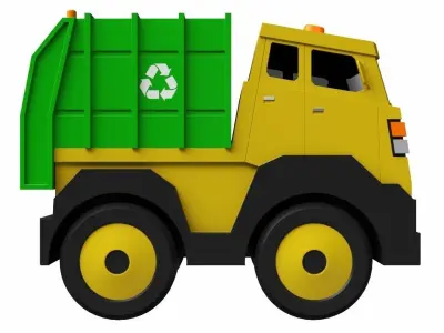 Toy Garbage Truck 3D model