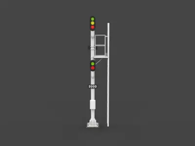 Railway Traffic Light  3D model