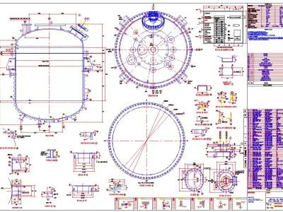 Pressure Vessel 840kPag 4700L Drawing 3D model