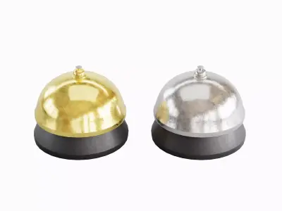 Reception Bell Set  Low-poly 3D model