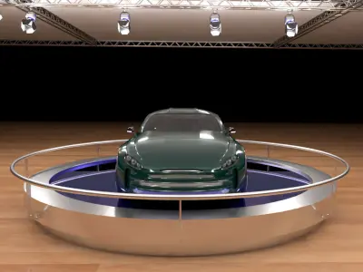 Green concept car 3D model