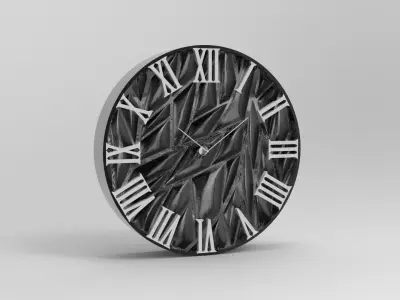 20 cm wall clock forest model 3D print model