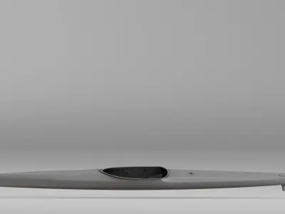 001603 Raw 3D Scan of a Kayak  Full Scale Canoe Hull 3D print model