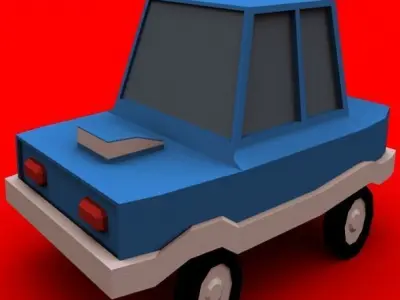 Low poly toy car Low-poly 3D model purchase
