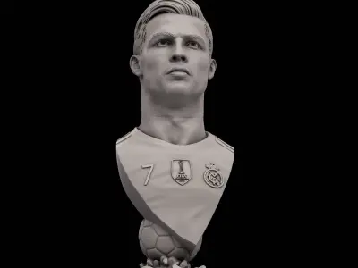 Cristiano Ronaldo bust for 3d printing 3D print model