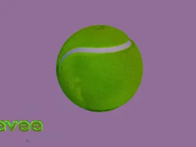 Not Realistic Tennis Ball Free 3D model