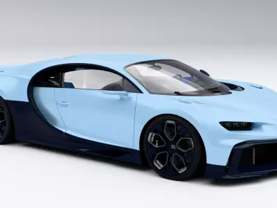 Bugatti Chiron Profilee Low-poly 3D model