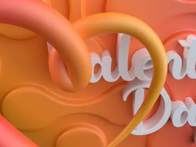 Valentines day 3D model Low-poly 3D model