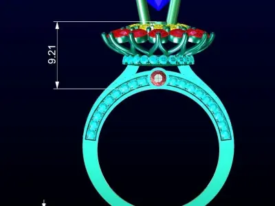 Engagement Ring 9 3D print model