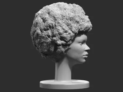 human head modern sculpture 3d print model 107 3D print model
