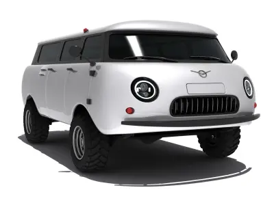 UAZ-452 Concept Car 3D model