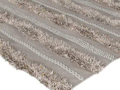 Shag rug with glitter 3D model
