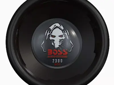 Boss Audio Phantom Car Subwoofer Free low-poly 3D model