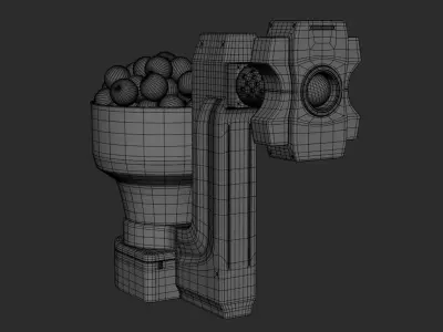 Table Tennis Robot Low-poly 3D model