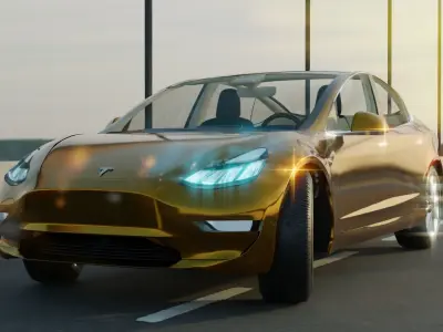 Tesla Model Y electric car 3D model