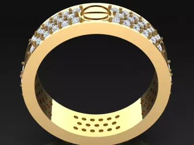 Luxury Men Rings Designs 6MR063 3D print model