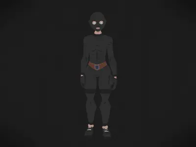 Colorly - Robber Guy - Game Ready - Rigged - Customizable Low-poly 3D model