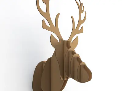 Cardboard Animals Sculpture 3D model