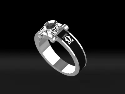 enamel man ring Free 3D print model