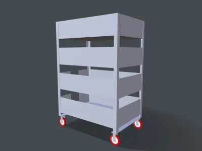 Tools Trolley Low-poly 3D model