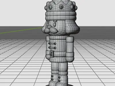 Soldier Nutcracker Doll Low-poly 3D model