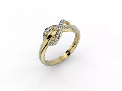 Tiffany diamonds infinite ring 3D print model