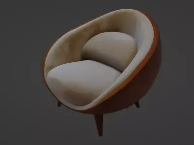 Modern Comfy Designer Chair 3D model