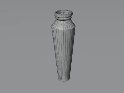 Vase Game Ready wooden Low-poly 3D model